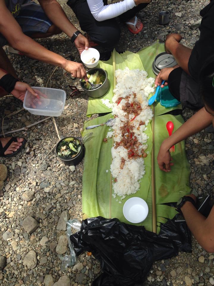 boodle fight at Mt. Manalmon